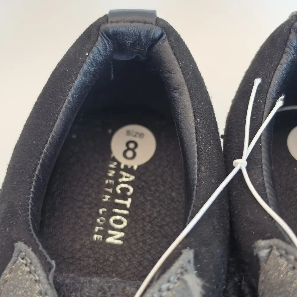 Reaction Kenneth Cole Women's Size 8 Black Gray Slip On Fashion Sneakers
